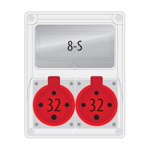 R-BOX 240 8S 2x32/4, füst színű üveg